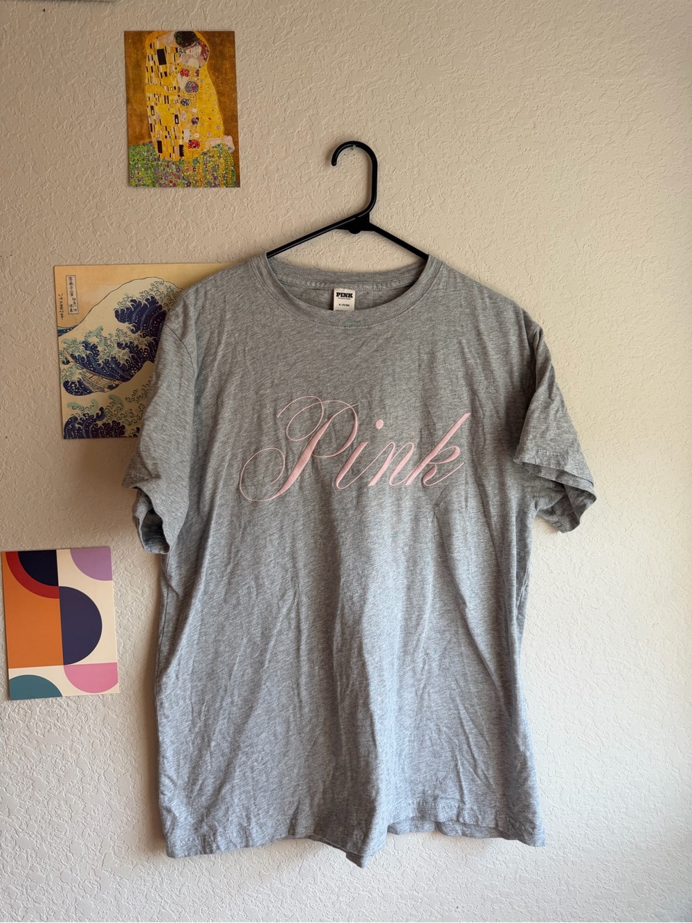 Victoria's Secret PINK Gray Logo Tee